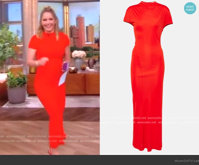 Khaite Yenza Dress worn by Sara Haines on The View