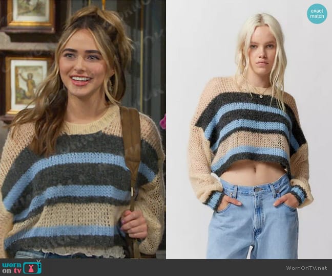 Kimchi Blue Kingston Pullover Sweater worn by Holly Jonas (Ashley Puzemis) on Days of our Lives