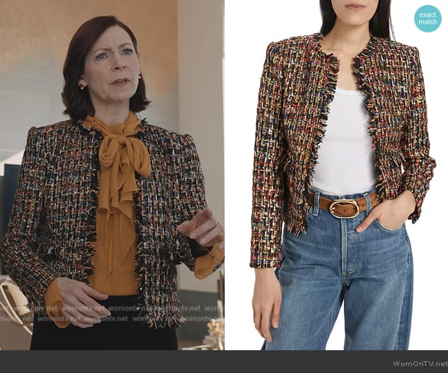 L'Agence Angelina Tweed Plaid Jacket worn by Elsbeth Tascioni (Carrie Preston) on Elsbeth