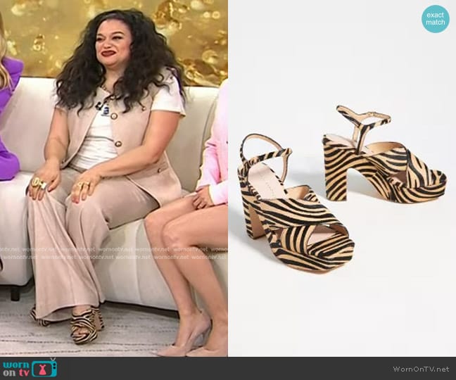 Loeffler Randall Gina Platform Sandals worn by Michelle Buteau on Today