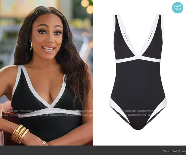 Max Mara Zigrino Swimsuit worn by Brandi Marshall (Brandi Marshall) on Selling the OC