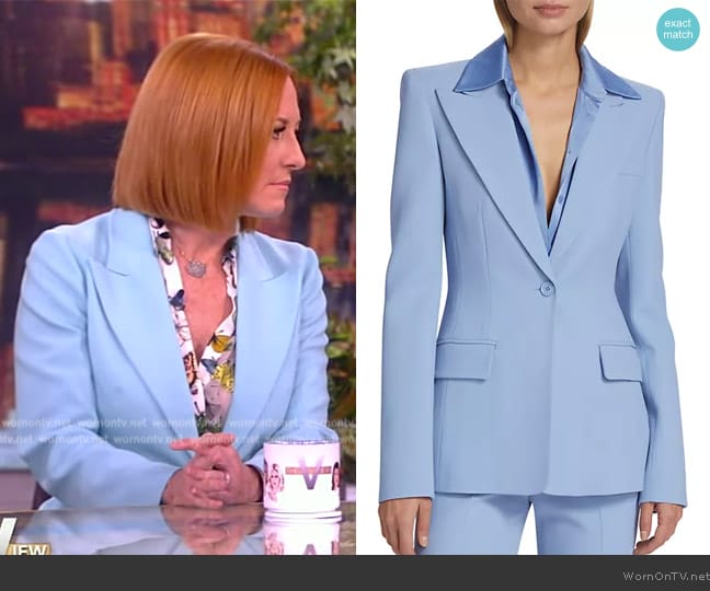 Michael Kors Collection Georgina Peak Single-Button Blazer worn by Jes Psaki on The View