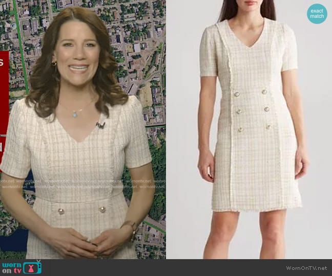 WornOnTV: Heather’s beige tweed dress on Good Morning America | Heather ...