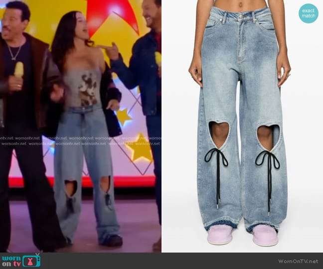 Katy’s heart cutout jeans on American Idol