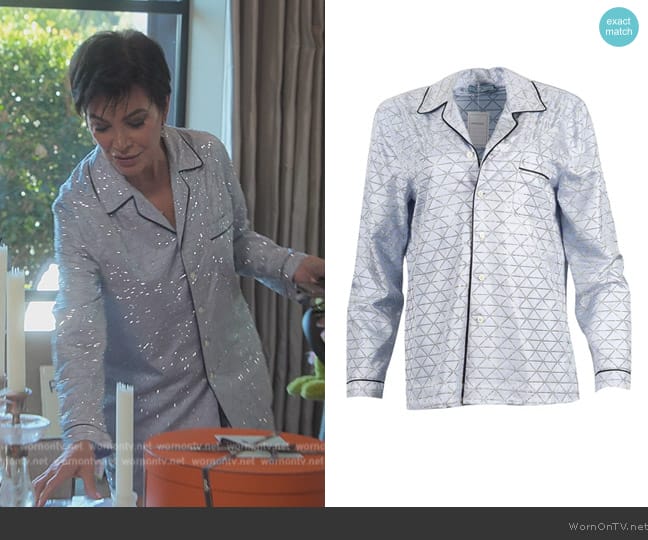 Prada Crystal and Satin Shirt worn by Kris Jenner (Kris Jenner) on The Kardashians