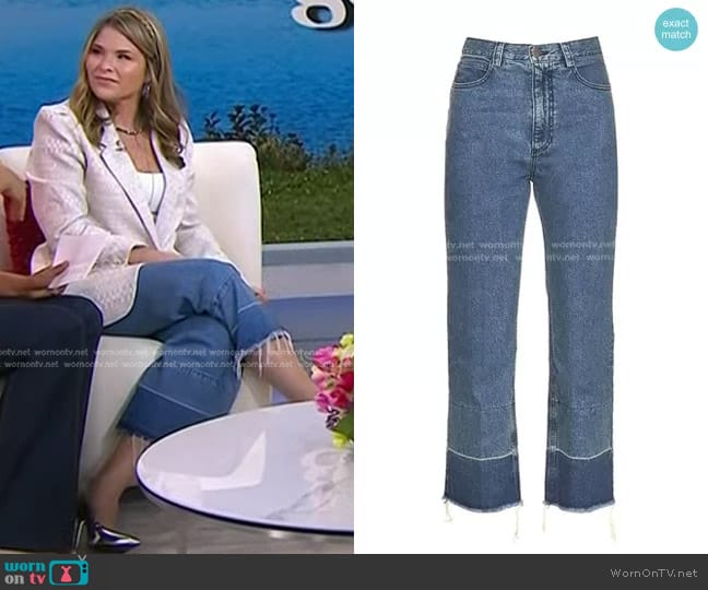 Rachel Comey Legion High-Rise Slim-Leg Jeans worn by Jenna Bush Hager on Today