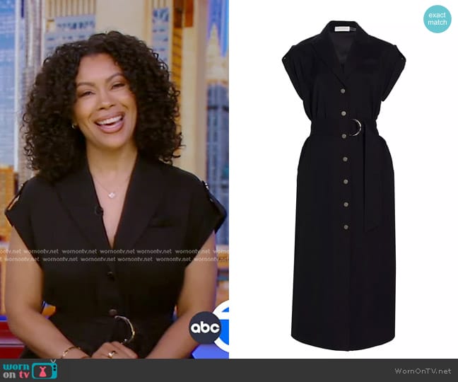 Ramy Brook Celia Belted Midi Dress worn by Shirleen Allicot on Good Morning America