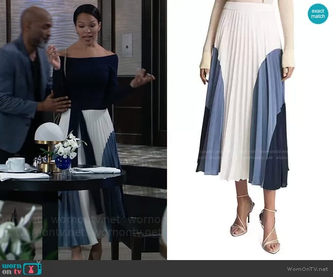 Reiss Murphy Skirt worn by Portia Robinson (Brook Kerr) on General Hospital