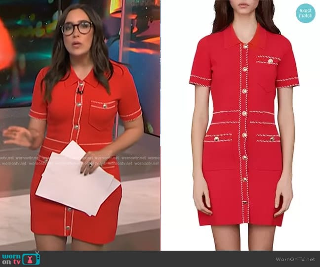 Maje Ross Dress worn by Savannah Sellers on NBC News Daily