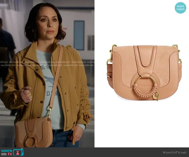 See by Chloe Hana Suede & Leather Shoulder Bag worn by Maddie Kendall (Jennifer Love Hewitt) on 9-1-1