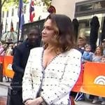 Shoshana Bean’s white sequin cardigan jacket on Today