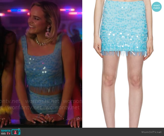 Staud Rebecca Miniskirt worn by Imogen Adams (Bailee Madison) on Pretty Little Liars Original Sin