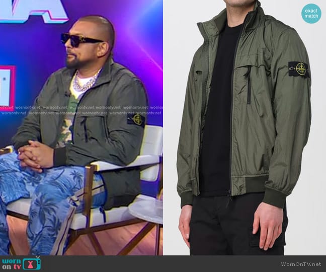 Stone Island Compass-badge Jacket worn by Sean Paul on Good Morning America