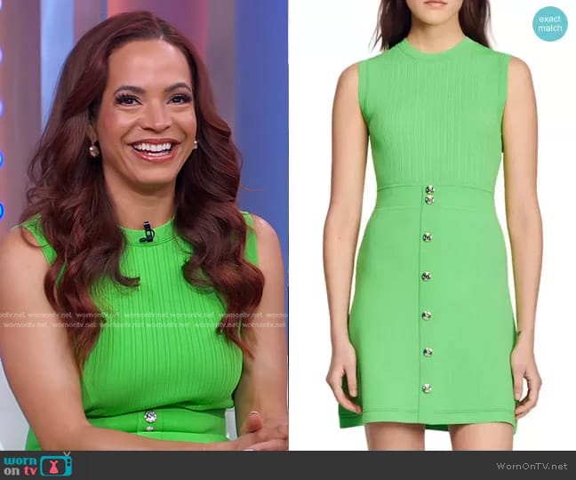 Sandro Sweety Knit Dress worn by Elle Duncan on Good Morning America