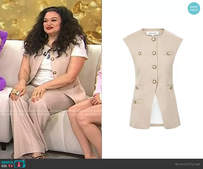 Veronica Beard Tamara Vest worn by Michelle Buteau on Today