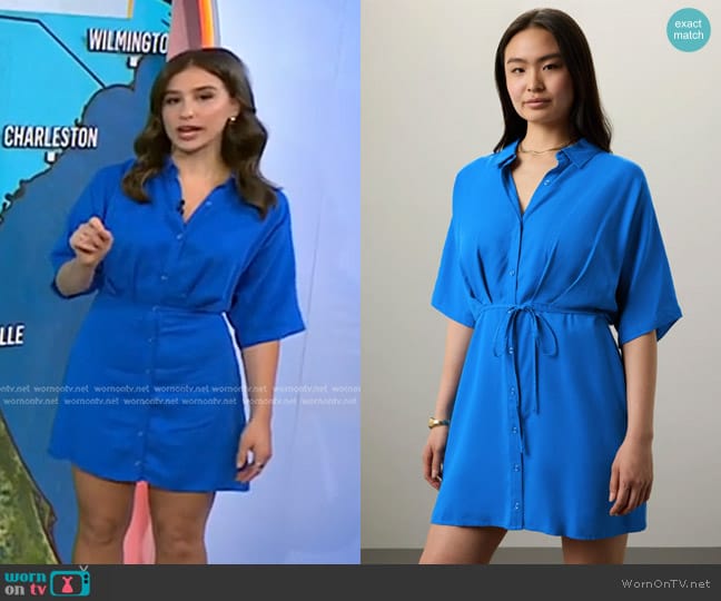 Thakoon Collective Mini Shirt Dress worn by Angie Lassman on Today