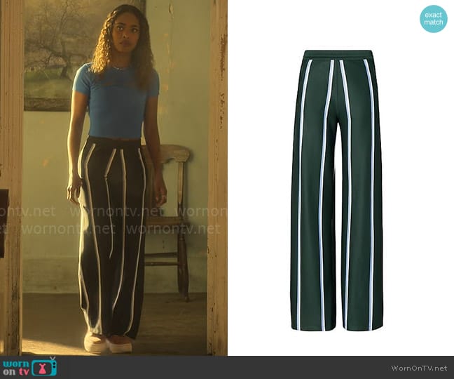 Tory Sport Twin-Stripe Track Pants worn by Faran Bryant (Zaria) on Pretty Little Liars Original Sin