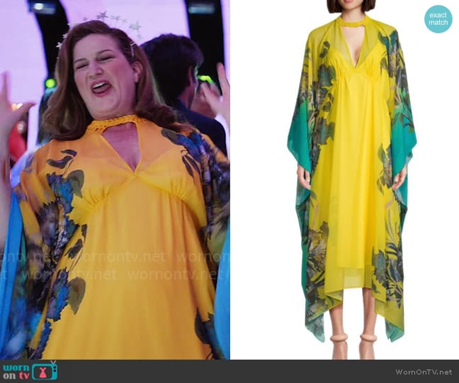 Ungaro Sarai Floral Caftan Dress worn by Grace (Ana Gasteyer) on Loot