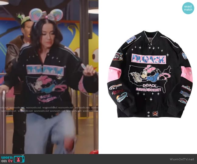 Jeff Hamilton Vintage Minnie Mouse Racing Jacket worn by Katy Perry on American Idol