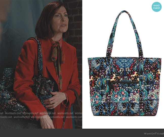 Elsbeth’s printed tote on Elsbeth