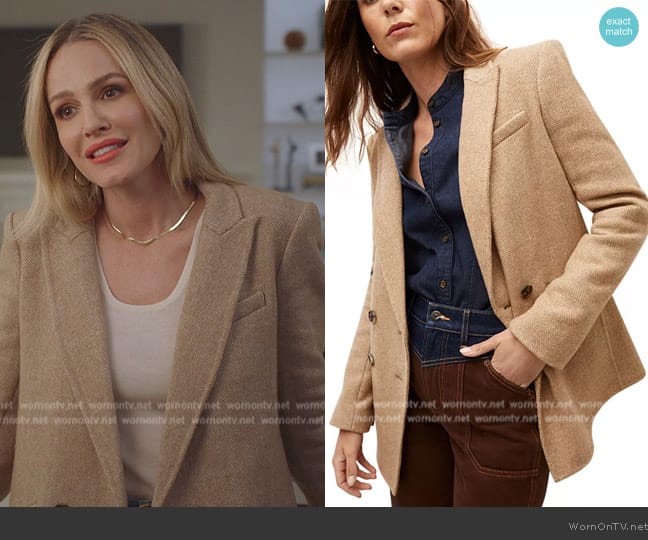 Veronica Beard Oria Dickey Jacket worn by Laura Baker (Monet Mazur) on All American