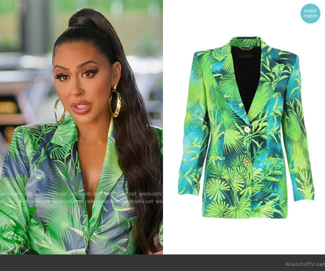 Versace Jungle Print Blazer worn by Kayla Carmona (Kayla Carmona) on Selling the OC