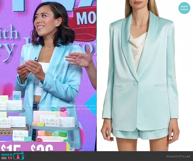 Alice + Olivia Yuriko Blazer worn by Chrystle Cu on Good Morning America