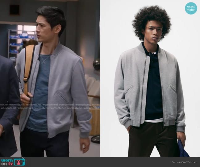 Zara Knitted Jacket worn by Blue (Harry Shum Jr.) on Greys Anatomy