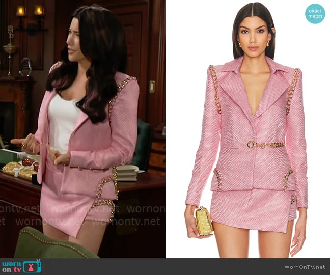 Zhivago Colorado Roulette Jacket worn by Steffy Forrester (Jacqueline MacInnes Wood) on The Bold and the Beautiful