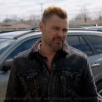 Adam’s black denim and sherpa jacket on Chicago PD