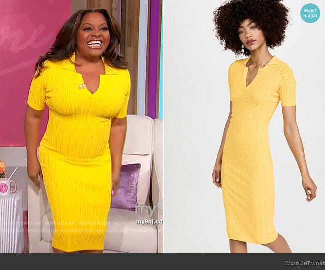 Adam Lippes Short Sleeve Polo Dress worn by Sherri Shepherd on Sherri