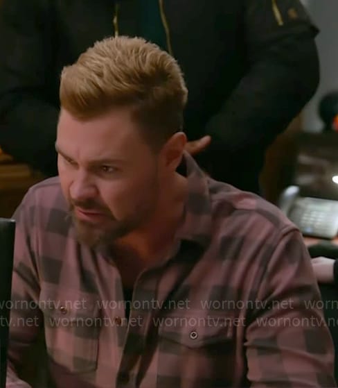 Adam's pink checked shirt on Chicago PD