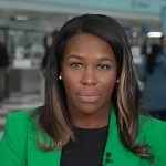 Adrienne Broaddus’s green double breasted blazer on Today