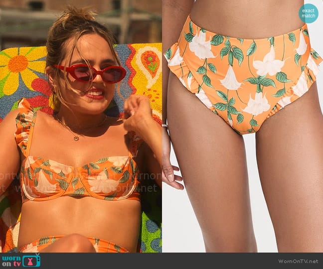 Agua by Agua Bendita Jengibre Sabanero Dorado Bikini Bottoms worn by Imogen Adams (Bailee Madison) on Pretty Little Liars Original Sin