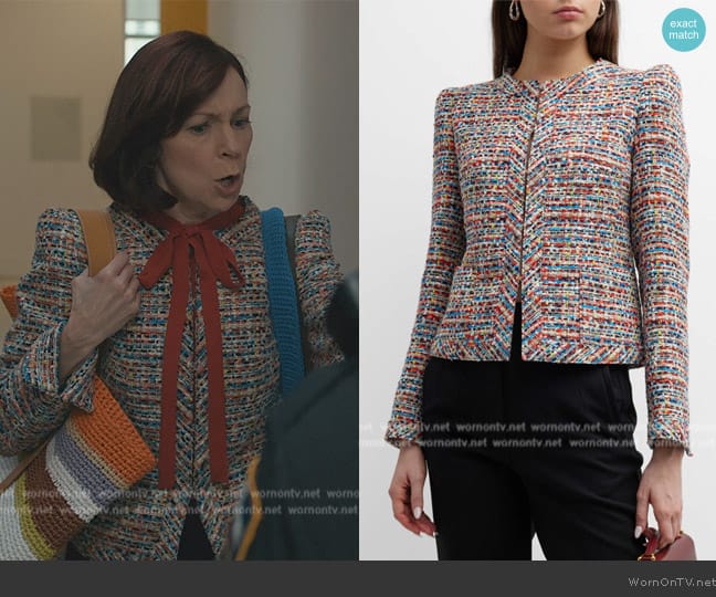 Akris Punto Multicolor Tweed Short Jacket worn by Elsbeth Tascioni (Carrie Preston) on Elsbeth