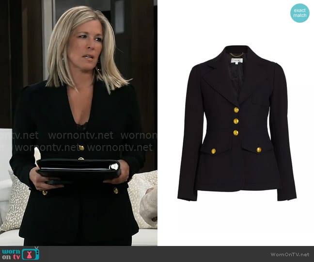 A.L.C. Amelia Blazer worn by Carly Spencer (Laura Wright) on General Hospital