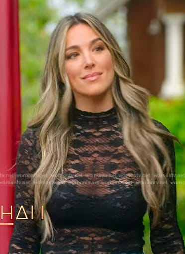 Alex’s black lace top on Selling the OC