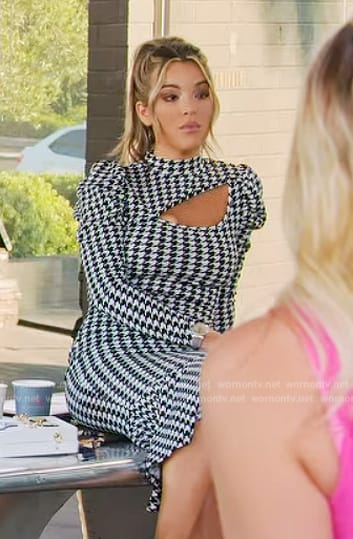 Alex's houndstooth print cutout dress on Selling the OC