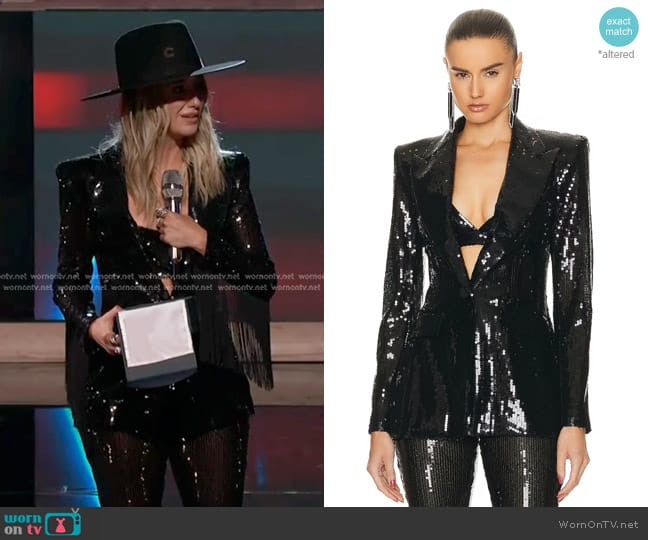 Lainey Wilson’s sequin fringed blazer on The Voice