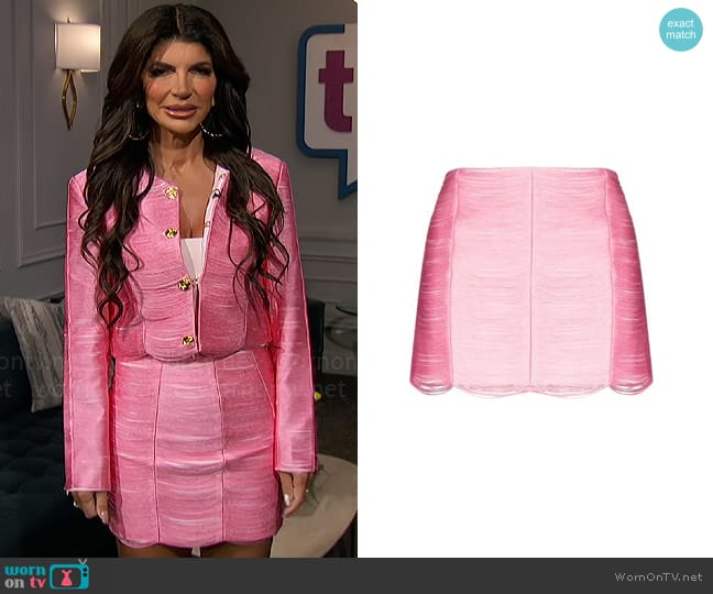 Alexander Wang Fringe-embellished mini skirt worn by Teresa Giudice on The Talk