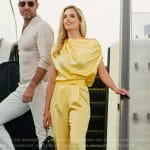 Alexandra’s yellow drape top and pants on Selling the OC