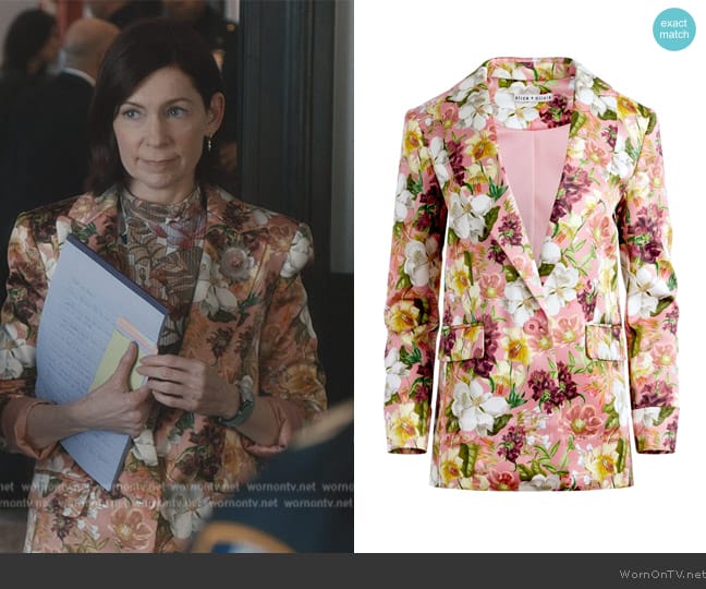 Alice + Olivia Justin Floral-print Blazer worn by Elsbeth Tascioni (Carrie Preston) on Elsbeth