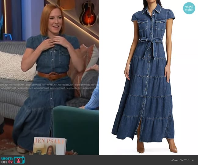 WornOnTV: Jen Psaki’s denim maxi dress on The Kelly Clarkson Show ...