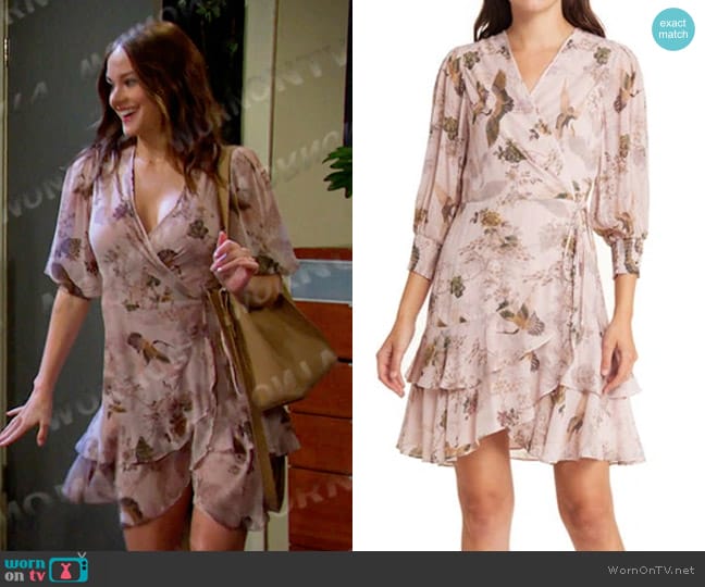 All Saints Ari Peggy Dress in Pink worn by Stephanie Johnson (Abigail Klein) on Days of our Lives