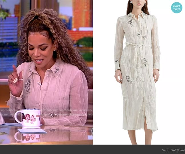 Altuzarra Agnes Shirt Dress worn by Sunny Hostin on The View