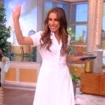 Alyssa's white belted shirtdress on The View