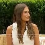 Amanda Batula's white vest on Access Hollywood