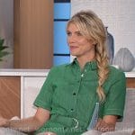 Amanda’s green shirtdress on The Talk