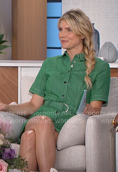 Amanda's green shirtdress on The Talk