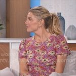 Amanda's marble and daisy print dress on The Talk